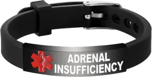 Medical Alert Bracelet Dual-Sided Custom Engraved ID Identification Personalized Wristband for Women Adjustable Band Security Clasp