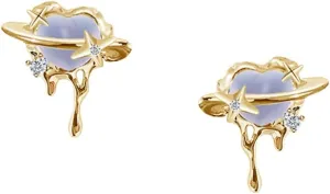 Melt Drop Geometric Earrings Fashion Star Wrap studs Personality Delicate Earrings 18K Gold Plated earrings M1478
