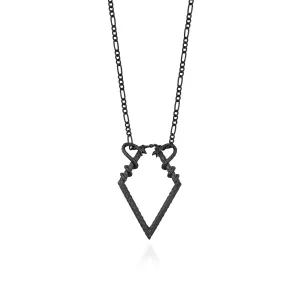 Men Ring Holder Necklace Black Snake Design - Sterling Silver Ring Carrier Pendant for Easy Access and Storage (20, Black)