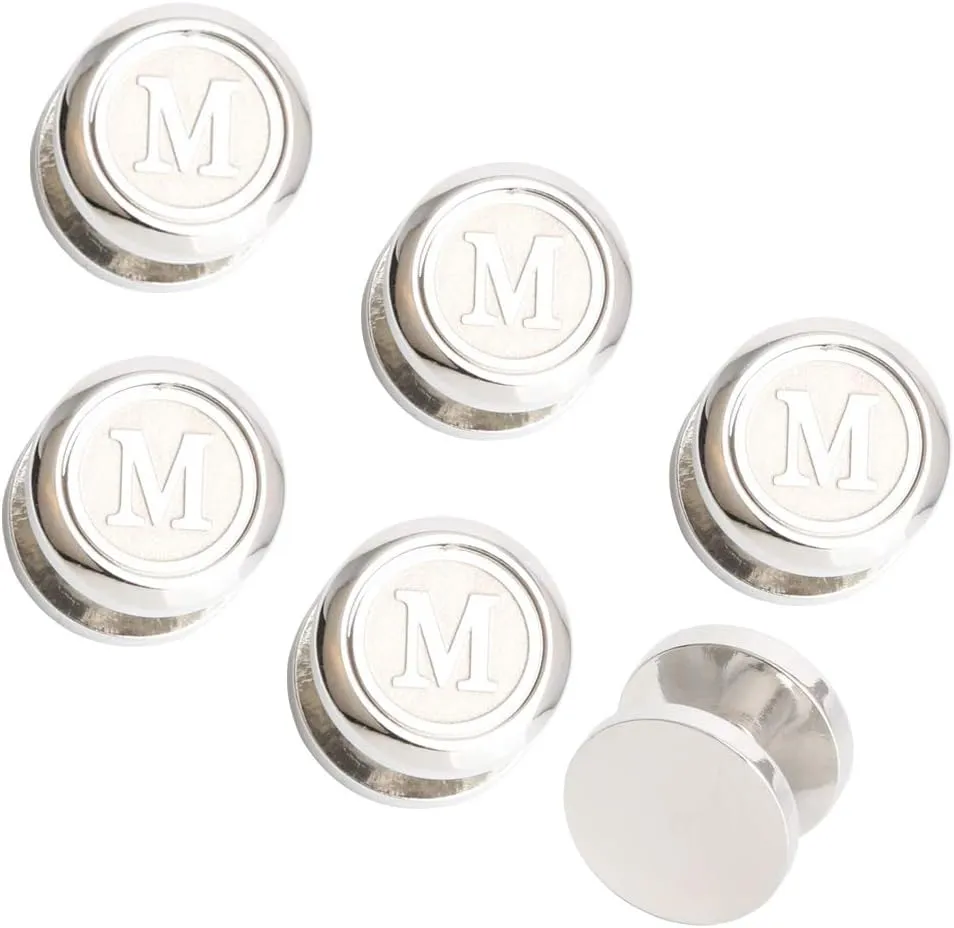 Mens Cufflinks and Studs Tuxedo Shirts Business Wedding Initials Alphabet A-Z Gift Set