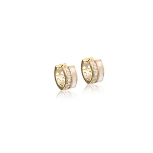 Mother of Pearl Hoop Earrings