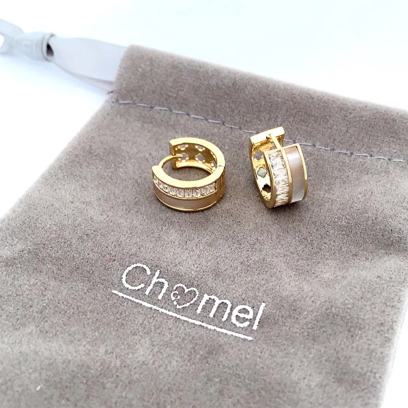 Mother of Pearl Hoop Earrings