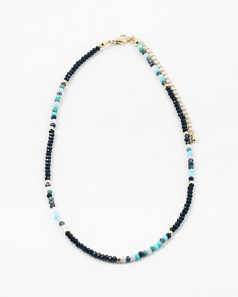 Navy Bead Choker