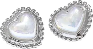 New 2025 Unisex Exquisite Imitation Pearl Heart Love Daily Stud Earrings Women Water Resistant Stainless Steel Fashion Romantic Jewelry Luxury With You Accessories Trendy Best For Gift And Men