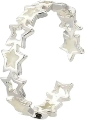 New 2026 Unisex Glow in Dark Luminous Star Ring Exquisite Open Pentagram Hollow Out Green Light Adjustable Decoration Jewelry Luxury with You Accessories Trendy Best for Gift for Women and Men