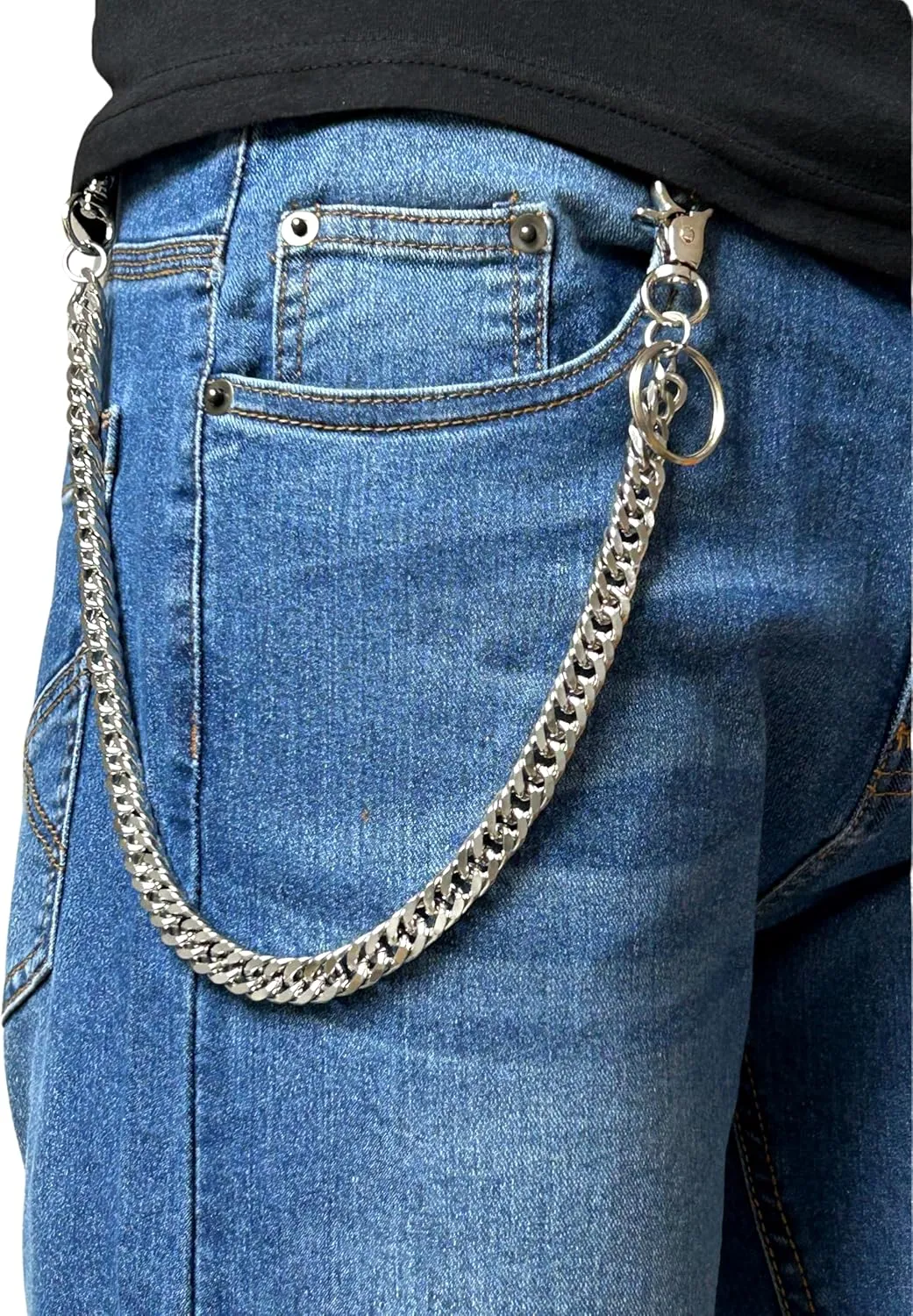 newtro Wallet Chain Jeans Pants Chains For Men Women Biker Turcker Punk Hip Hop Goth Keychain Trouser Keyring Holder Z12