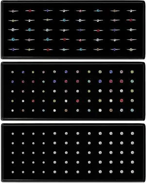 Nose Rings Studs and Hoops, Surgical Stainless Steel Hypoallergenic Nose Rings Set for Women Men, Straight/L/Screw Shaped and 1.5/2.0/2.5mm Rhinestone Nose Piercing Jewelry and Ideal Gift