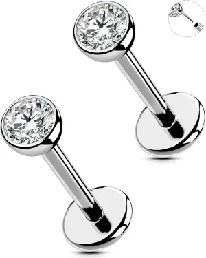 Nose Studs, 925 Sterling Silver Moissanite, Round Nose Ring, Unisex