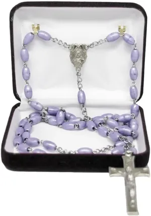 Novel Box Black Communion Keepsake Rosary Box 3.25x2.5x1 Inches White Inside - Rosary Storage Jewelry Boxes Unique Gift - Religious Rosary Box for Women, Family & Friends