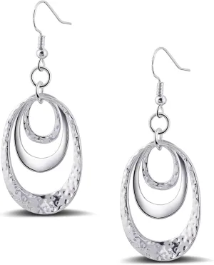 Oval Bohemian Drop Dangle Earrings for Women, Vintage Boho Fashion with Trendy Appeal, Great for Daily Jewelry Complement and Gift Purpose.