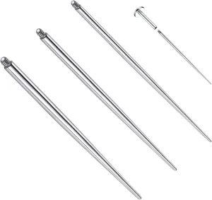 Oveta 18G 16G 14G Threaded Piercing Taper Insertion Tool for Internally Threaded Labret Nose Septum Cartilage Tragus Conch Helix Eyebrow Navel Piercing Jewelry, G23 Titanium