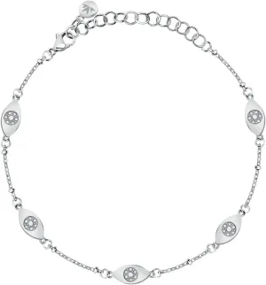 Passioni Women's Anklet Capsule Collection in Steel, Crystals - SAUN28, 28 centimeters, Alloy Steel, crystal