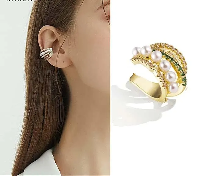 pearl ear cuff earring for women girl