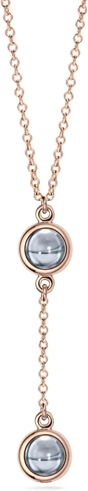 PERIMADE Custom Double Photo Projection Necklace, Personalized Memorial Picture Pendant Y-Necklace with Text & Love in 100 Languages Inside, Customized Circle Charm Pendant Birthday Gift for Women