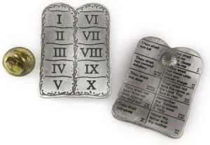 Pins & Brooches 6030163 10 Ten Commandments Lapel Pin Tie Tack Christian Religious Bible Verse Jewelry