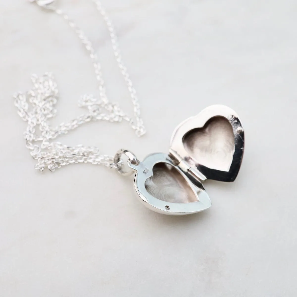Plain Heart Locket Necklace