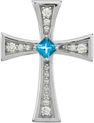 Platinum Square Shape Ornate Cross Pendant Fine Jewelry for Women Gifts for Her (Mounting Only, Not All Stones Included)