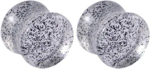 Plugs for Women Ears, Acrylic Tunnels for Women Ears with Pink Sequins Unisex Piercing Gauge Earrings 2pcs