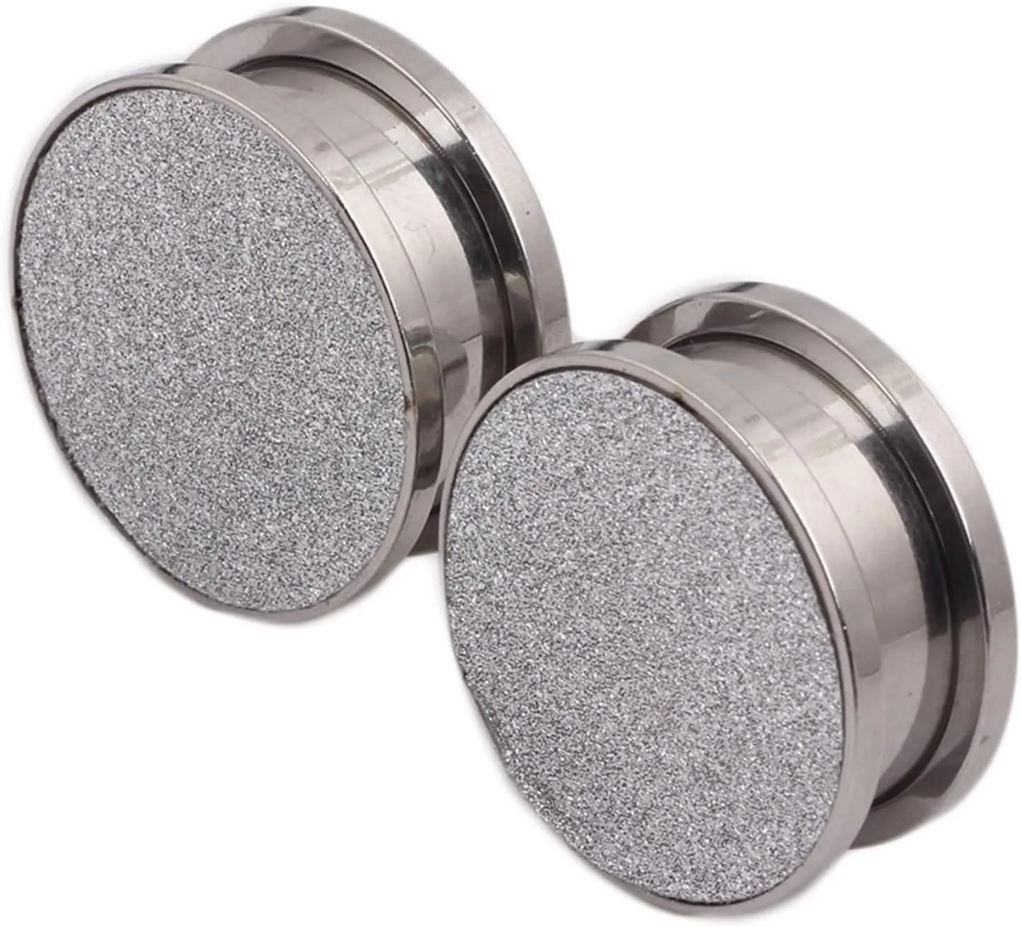 Plugs for Women Ears, Flesh Tunnels for Ears Stainless Steel Matte Finished Pierced Earrings for Women 2pcs