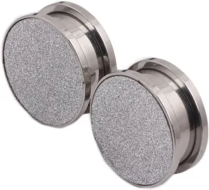 Plugs for Women Ears, Flesh Tunnels for Ears Stainless Steel Matte Finished Pierced Earrings for Women 2pcs