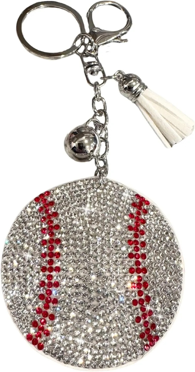 Popfizzy Rhinestone Keychains for Women and Girls, Bling Backpack Accessories, Sparkle Purse Charm, Bag Charm, Gift for Women