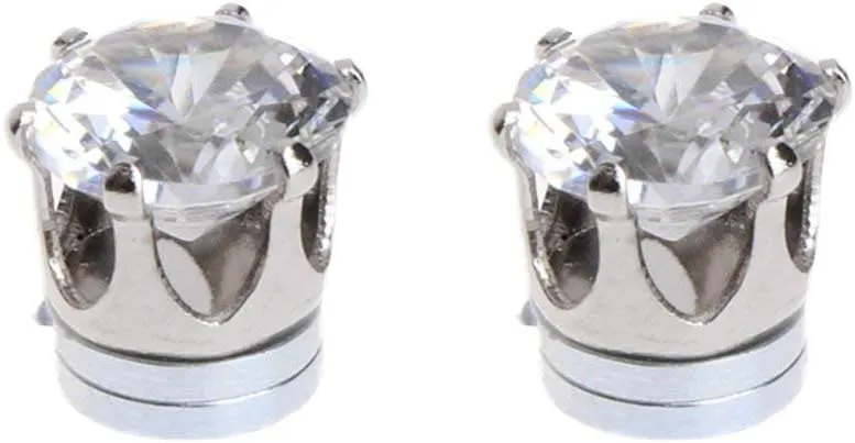 Potelin 1 Pairs Magnetic Without Piercing Ear Studs Earrings Jewelry Zircon For Men Women Comfortable and Environmentally