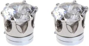 Potelin 1 Pairs Magnetic Without Piercing Ear Studs Earrings Jewelry Zircon For Men Women Comfortable and Environmentally