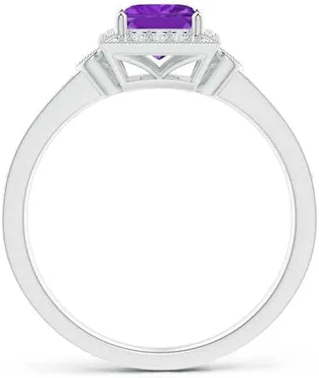 Princess Cut Square 5.00mm Amethyst Ring | Sterling Silver 925 | Engagement & Anniversary Collections For Woman's | Make Your Occasion Memorial