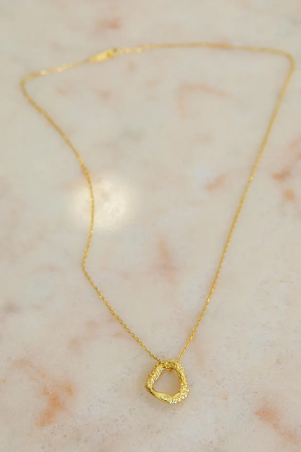 Queencii  Luna Necklace 925 Sterling Silver / 18k Yellow Gold Plated