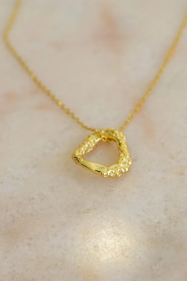Queencii  Luna Necklace 925 Sterling Silver / 18k Yellow Gold Plated