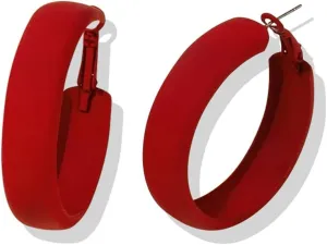 Retro Fashion Exaggerated Geometric Large Round Pink Hoop Earrings Candy Color Earrings for Woman Party Jewelry