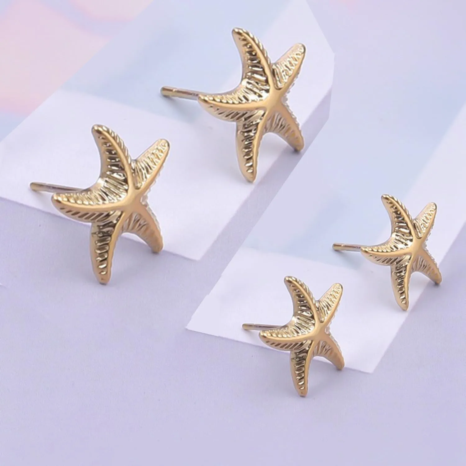 Rnivida Shell Studs Earrings Stainless Steel Ocean Themed Seashell Jewelry Gift for Women