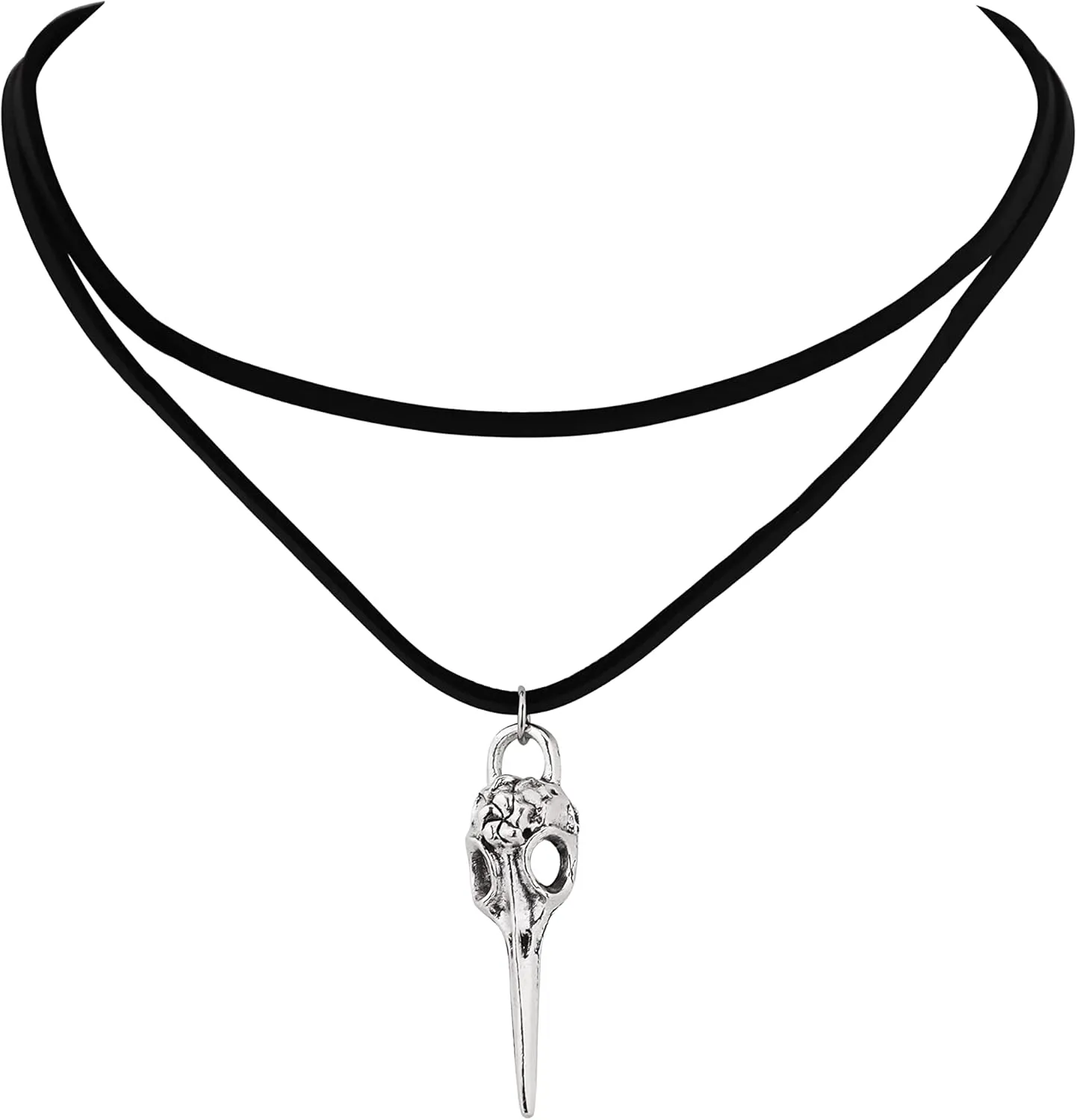 Sacina Gothic Bird Skull Necklace, Choker, Halloween Jewelry Gift for Women
