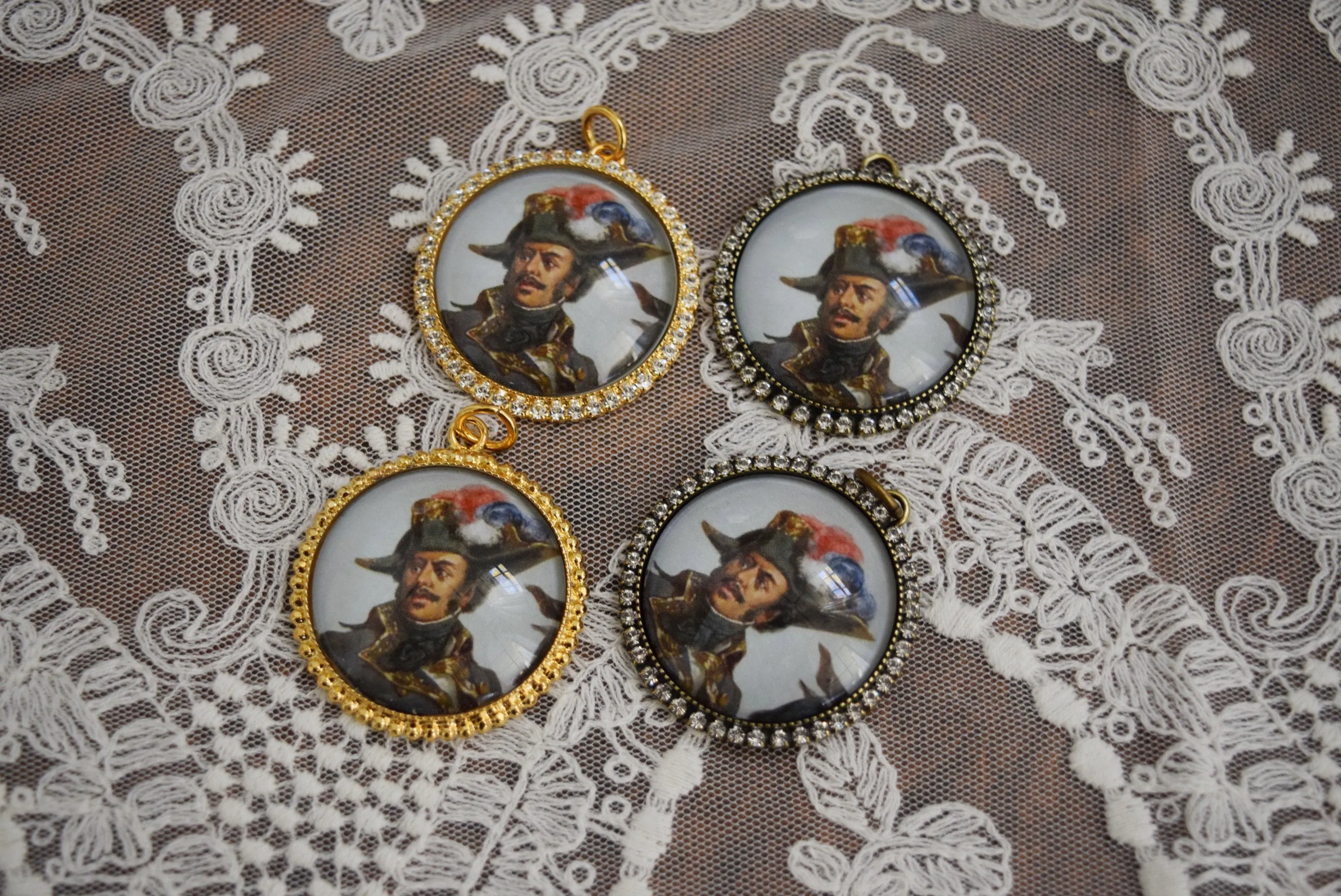 SALE! Miniature Portrait - Large Round - Thomas-Alexandre Dumas