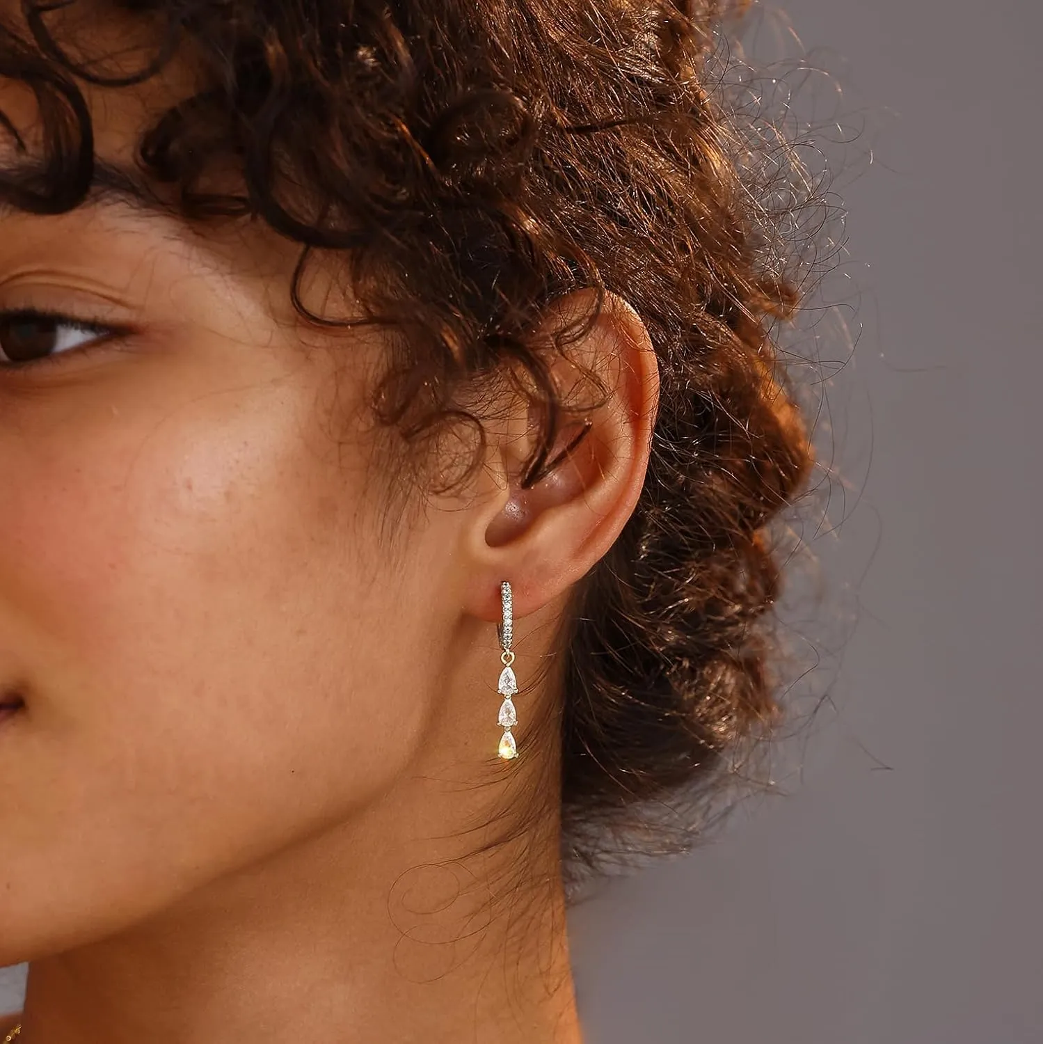 Silver Earrings for Women,Dainty Dangle Earrings Silver Plated Drop Earrings for Women Trendy Hypoallergenic CZ Stud Earrings Wedding Pearl Earrings Dangling Cute Small Hoop Earrings Jewelry