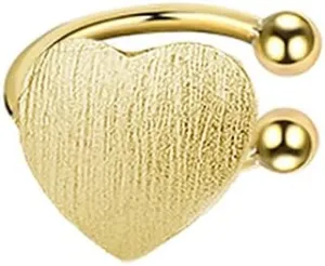 Simple Heart Ear Cuff Cartilage Non Piercing Clip On Earring for Women Love Hearts Fake Huggie Hoops Wrap Earrings Fashion Jewelry Gifts Valentine's Day