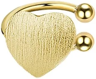 Simple Heart Ear Cuff Cartilage Non Piercing Clip On Earring for Women Love Hearts Fake Huggie Hoops Wrap Earrings Fashion Jewelry Gifts Valentine's Day