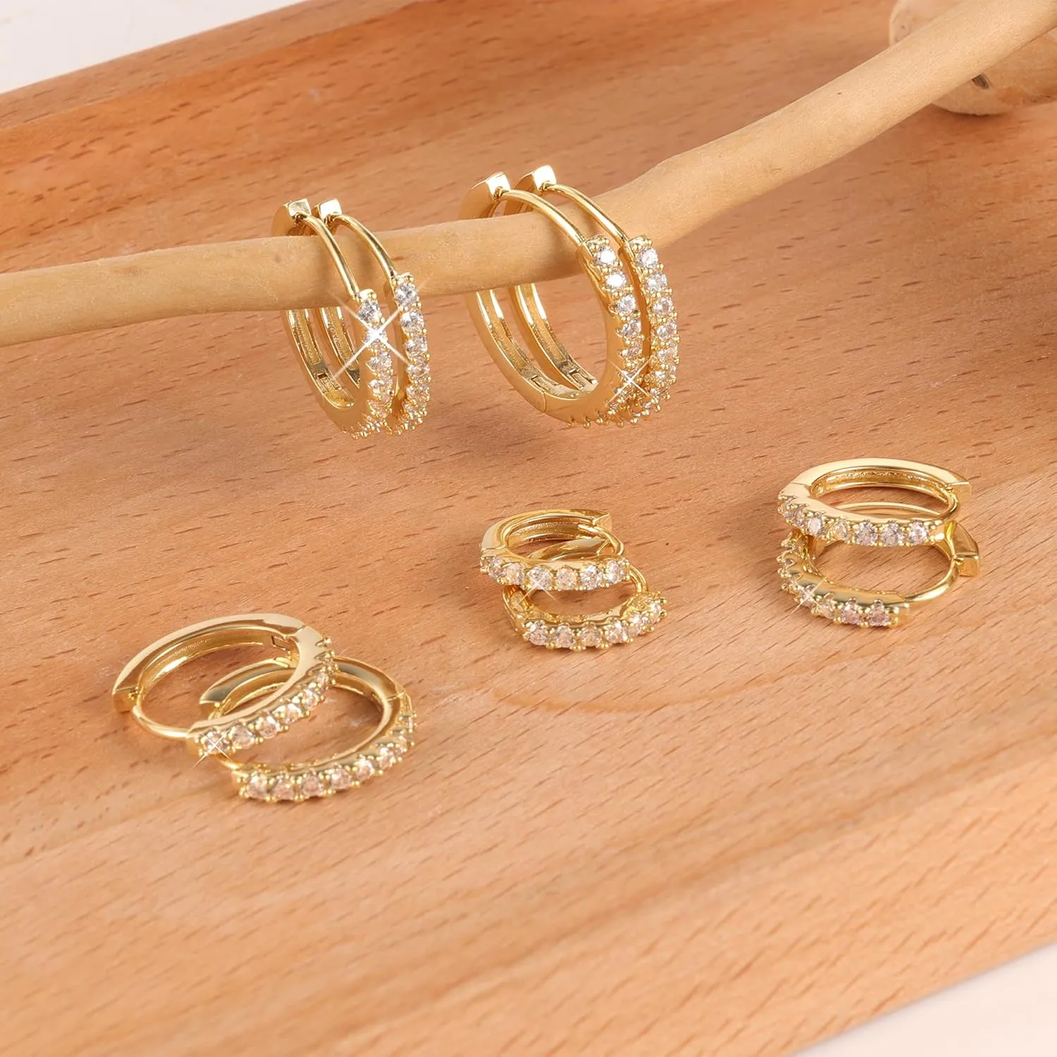 Small Earrings Sets 14K Gold 925 Sterling Silver Hoop Earrings for Women Huggie Cartilage Earring Set Cute Mini Thin Tragus Hoops Multiple Piercings Aretes Earrings Sets for Women Trendy ( 6-8-10-12-14-16 )mm