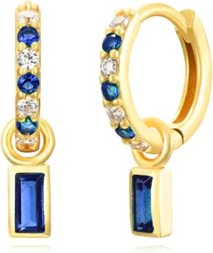 Small Gold Huggie Hoop Earrings For Women Emerald Green Earrings With Green Heart Drop Gold Plated Hoop Earrings Hypoallergenic Cubic Zirconia Dangle Green Jewelry For Gift