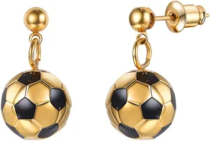 Soccer Earrings, 3D Ball Jewelry, Sports Mom Spirit Wear Jewelry, Soccer FanCome with Box