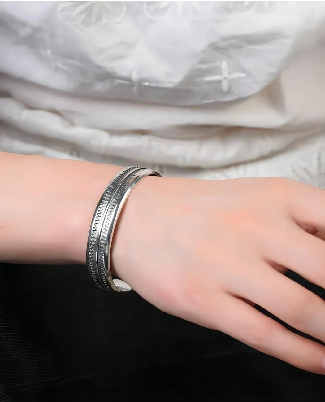 Solid Pure Silver Mens Bracelets | S925 Understated Bracelet | Fine Men's Open Bangle | Men Jewelry Gift