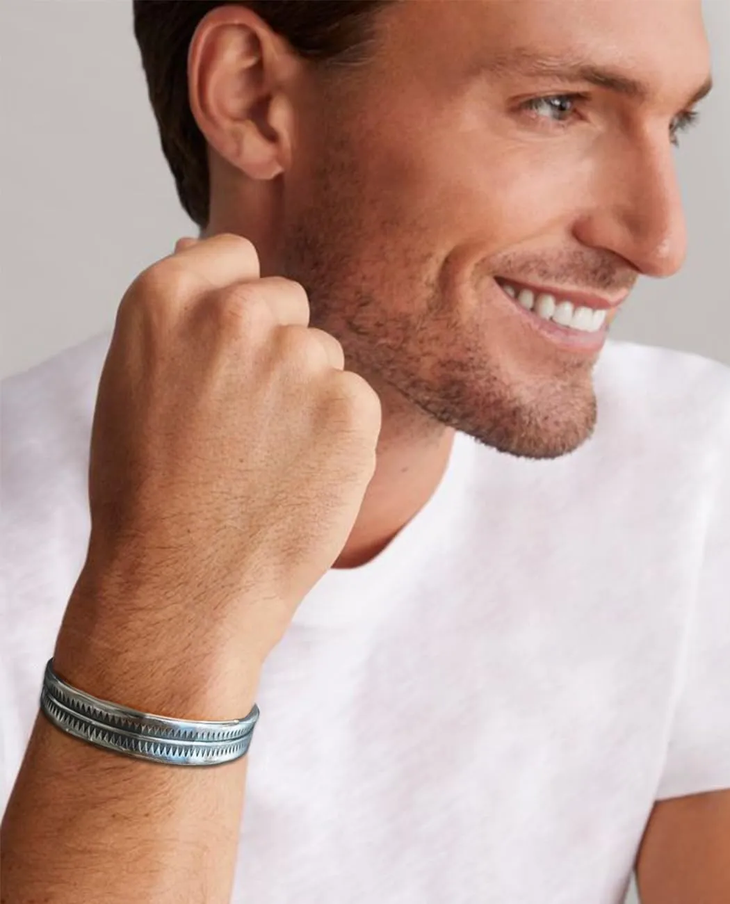 Solid Pure Silver Mens Bracelets | S925 Understated Bracelet | Fine Men's Open Bangle | Men Jewelry Gift
