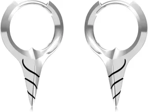 Spike Earrings 925 Sterling Silver Sword Cross Huggie Hoop Earrings Small Dagger Spike Dangle Drop Hoop Earrings Punk Jewelry Earrings for Women Men