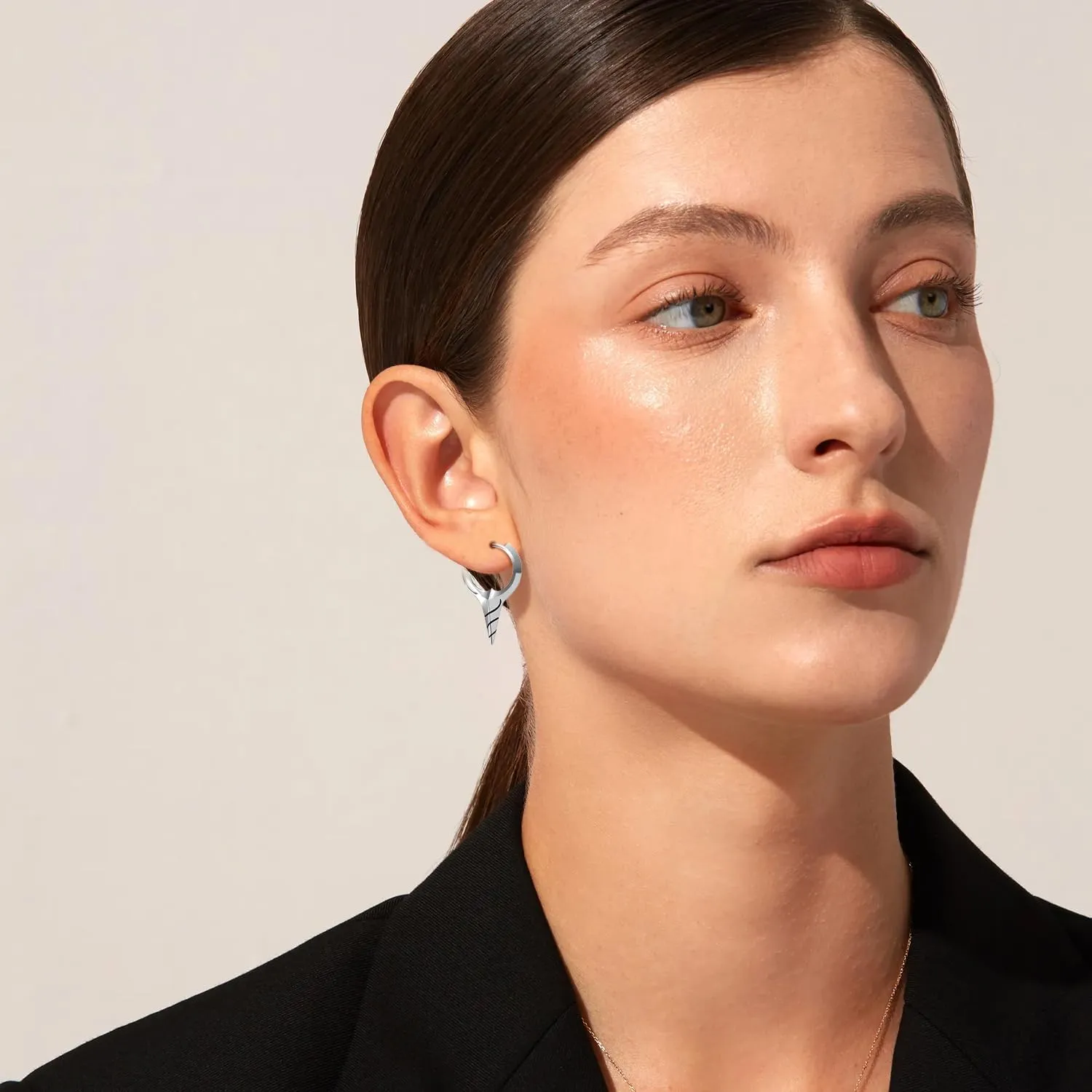 Spike Earrings 925 Sterling Silver Sword Cross Huggie Hoop Earrings Small Dagger Spike Dangle Drop Hoop Earrings Punk Jewelry Earrings for Women Men