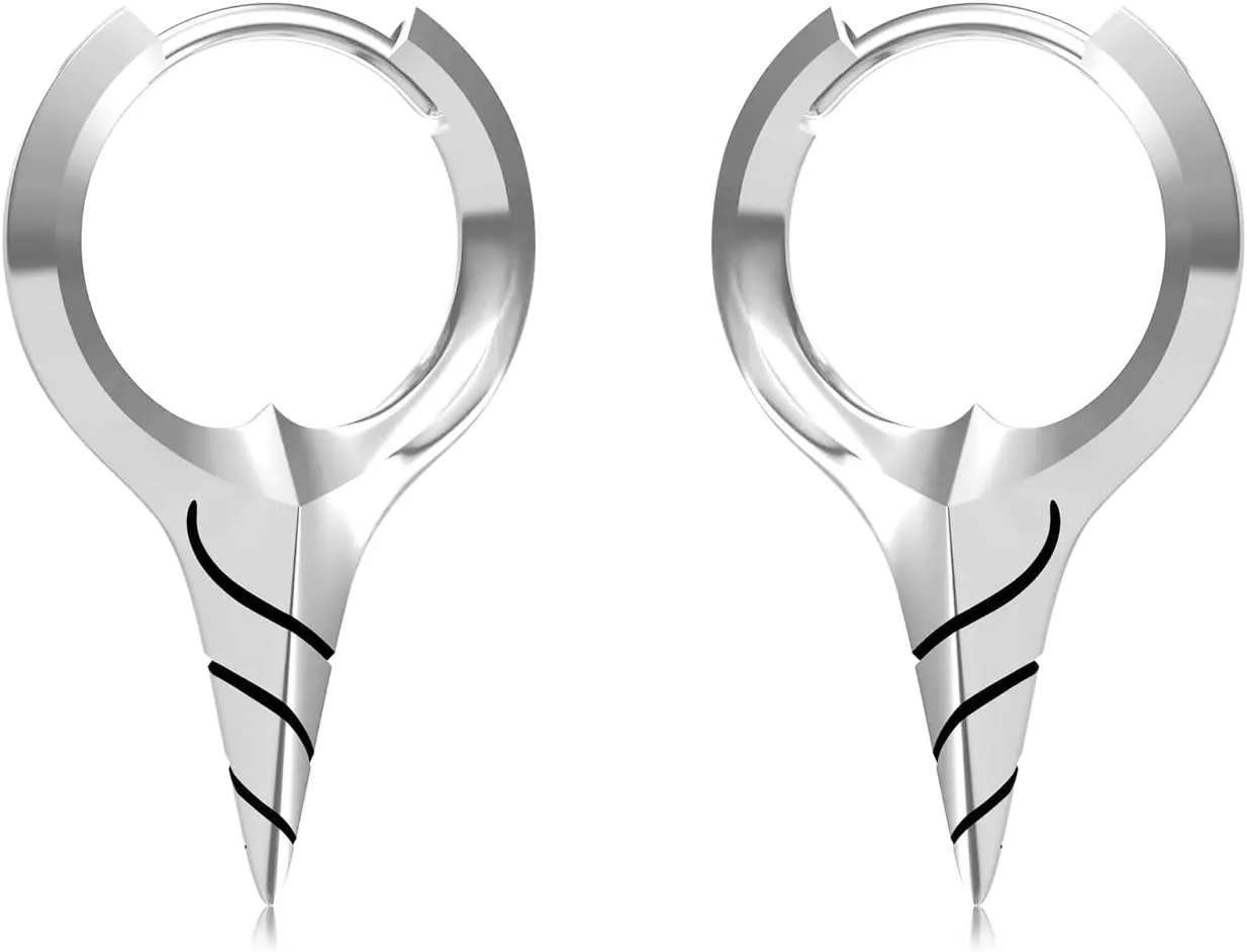 Spike Earrings 925 Sterling Silver Sword Cross Huggie Hoop Earrings Small Dagger Spike Dangle Drop Hoop Earrings Punk Jewelry Earrings for Women Men