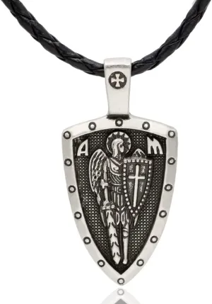 St Michael/St Christopher/St Benedict Necklace for Men Women, Archangel Protection Angel Guardian Pendant Jesus Cross/Virgin Mary Amulet Shield Jewelry, Good Luck Amulet Jewelry Gifts for Men Women