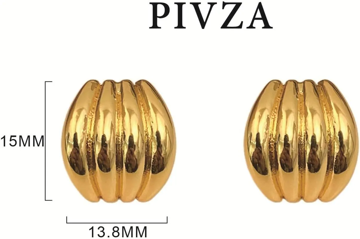 Statement Chunky Gold Earrings for Women Unique Square Stainless Steel Heaven Mayhem Button Stud Earrings Trendy Jewelry