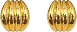 Statement Chunky Gold Earrings for Women Unique Square Stainless Steel Heaven Mayhem Button Stud Earrings Trendy Jewelry