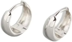 Sterling Silver Small Dainty Hoop Huggie Earrings Jewelry - Gift for Women- Silver Hoop Earrings- 925 Sterling Silver Earrings- Nickel Free, Hypoallergenic, Waterproof