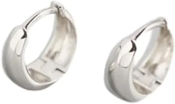 Sterling Silver Small Dainty Hoop Huggie Earrings Jewelry - Gift for Women- Silver Hoop Earrings- 925 Sterling Silver Earrings- Nickel Free, Hypoallergenic, Waterproof
